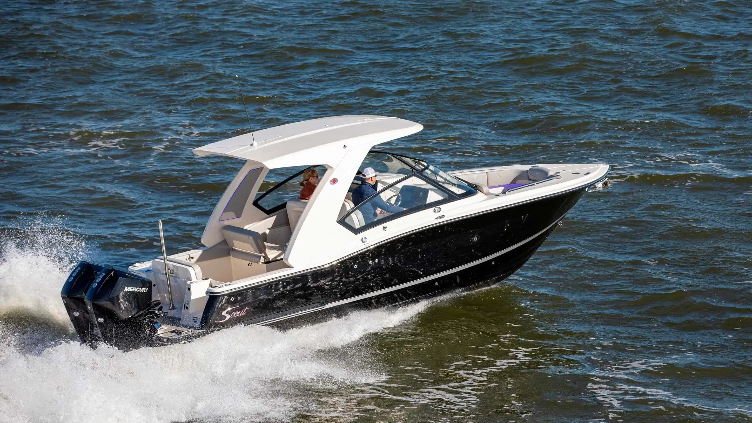 Scout 277 Dorado running in coastal water