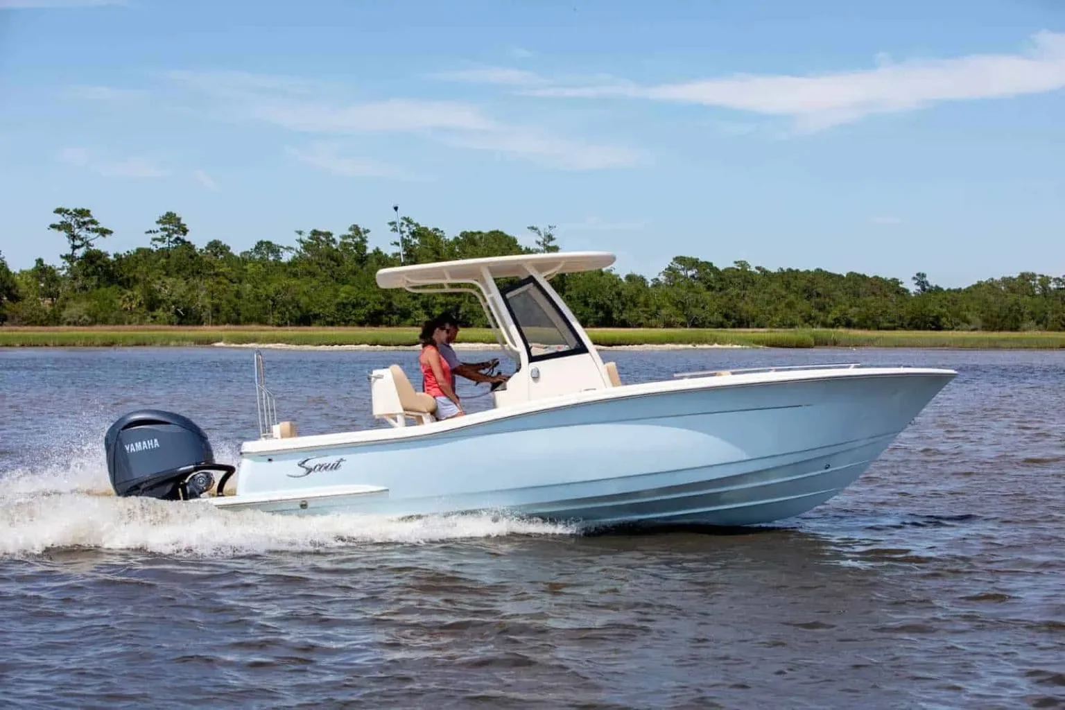 Scout 240 XSF running across open water