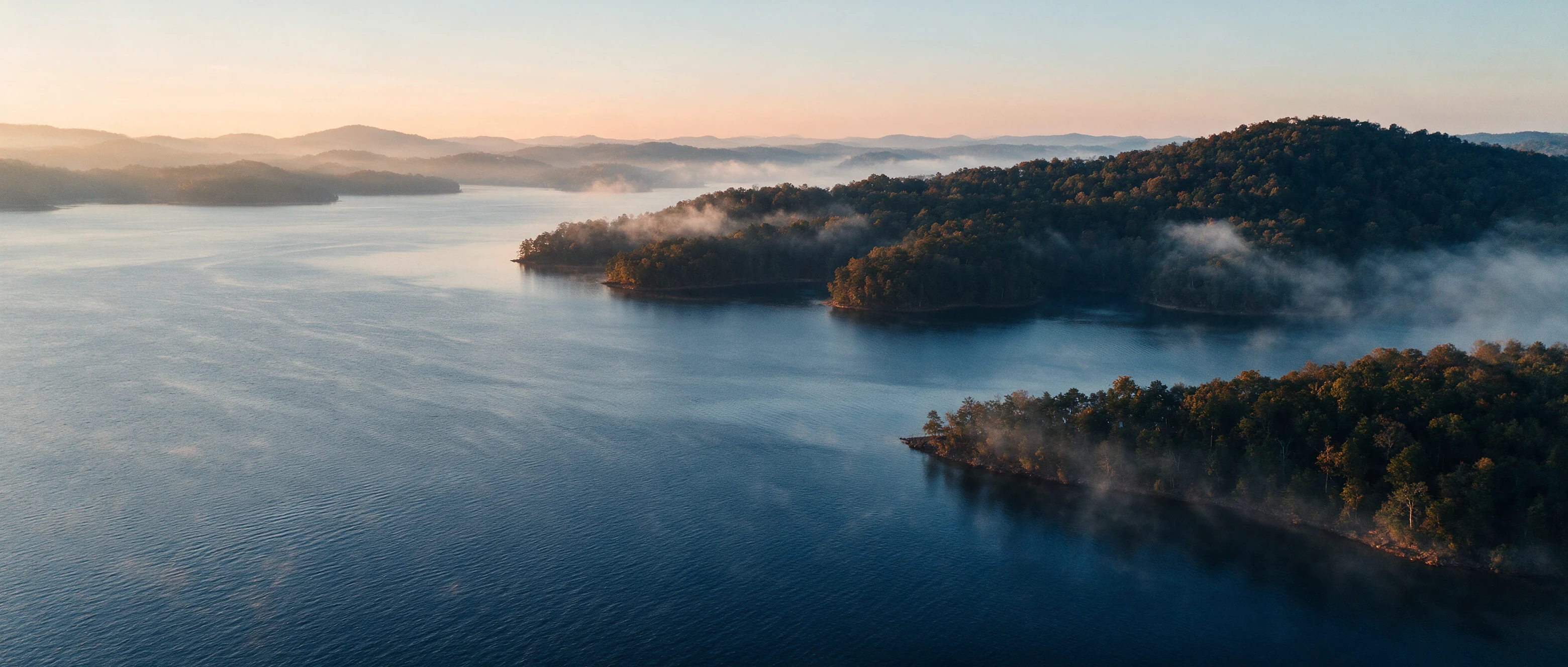 Open water and sky across a wide lake