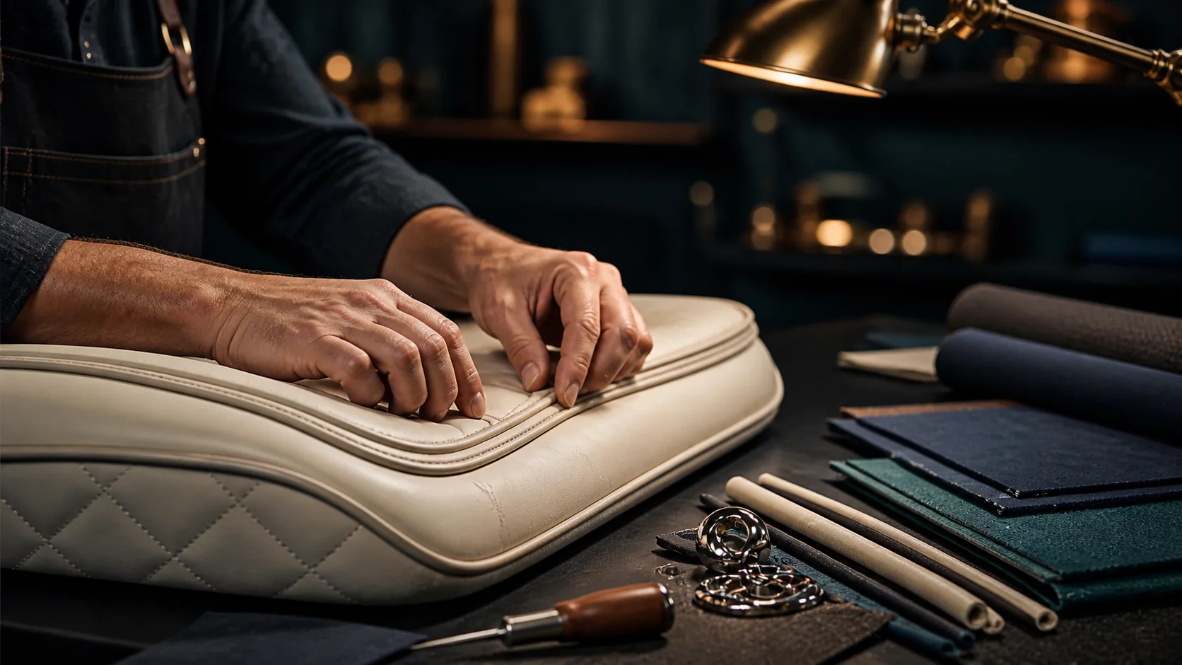 Marine upholstery craft represented editorially