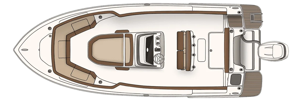 Official full-color top-down layout view of a Scout 215 XSF
