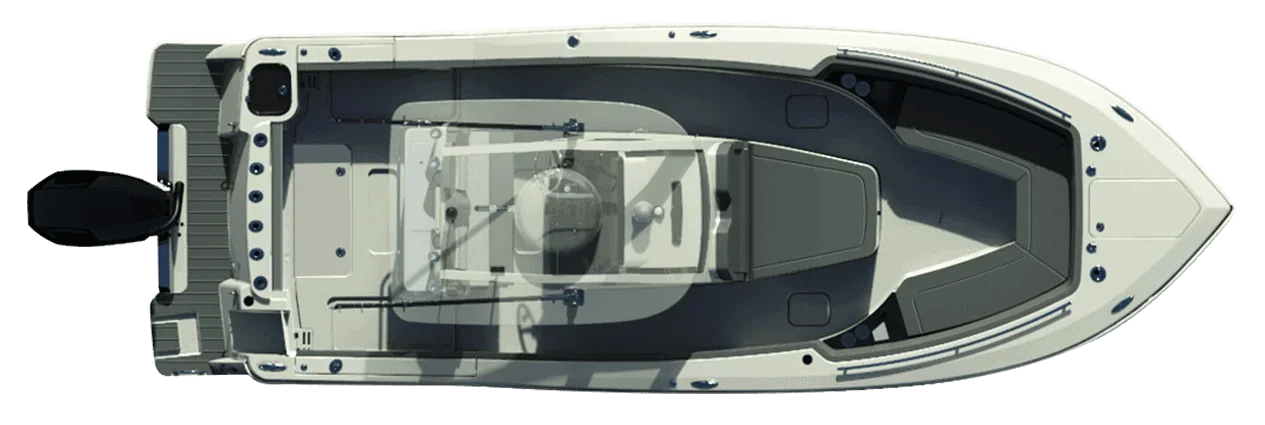 Official overhead profile of a Scout 260 LXF