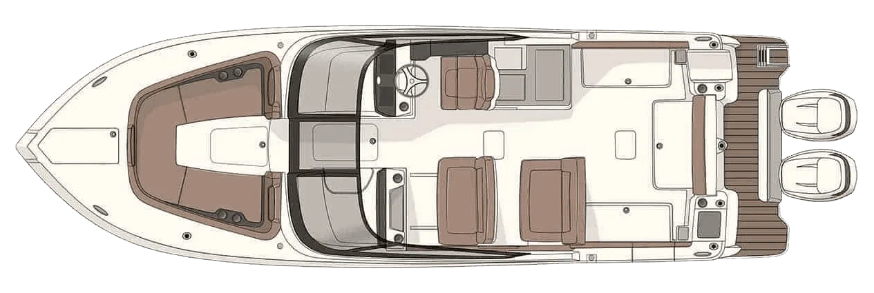 Official top-down layout view of a Scout 277 Dorado